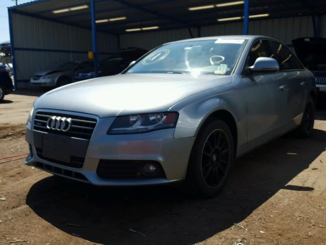 WAULF78K69N055723 - 2009 AUDI A4 2.0T QU SILVER photo 2