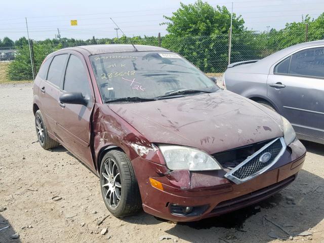 1FAHP37N87W283648 - 2007 FORD FOCUS ZX5 BURGUNDY photo 1