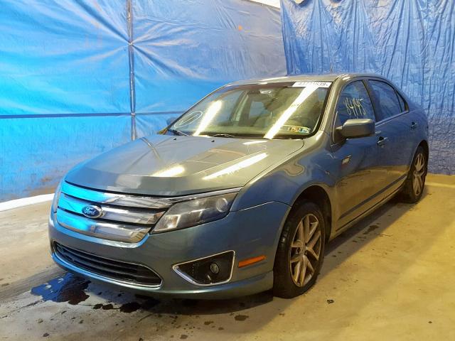 3FAHP0JG8BR297005 - 2011 FORD FUSION SEL TEAL photo 2