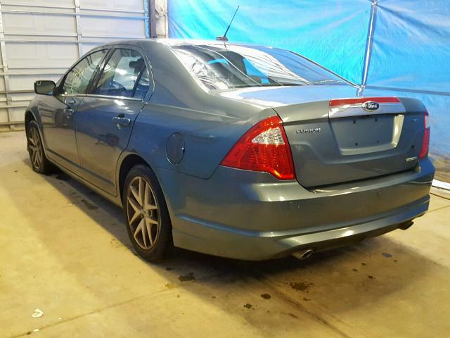 3FAHP0JG8BR297005 - 2011 FORD FUSION SEL TEAL photo 3