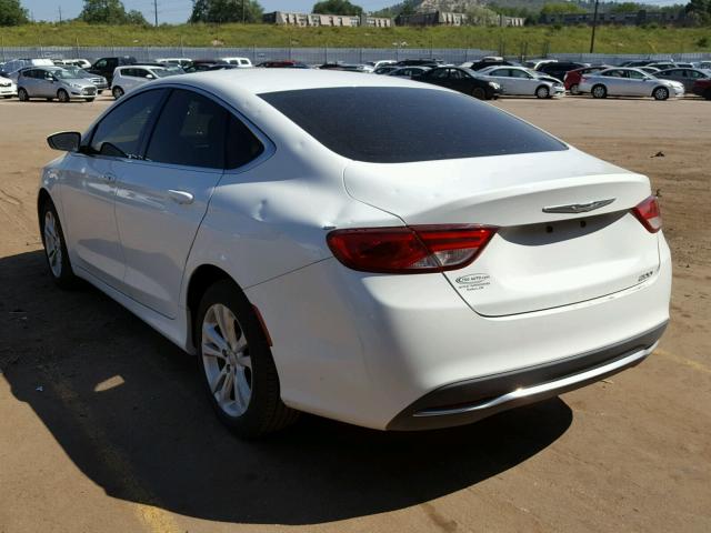 1C3CCCAB3FN502068 - 2015 CHRYSLER 200 LIMITE WHITE photo 3