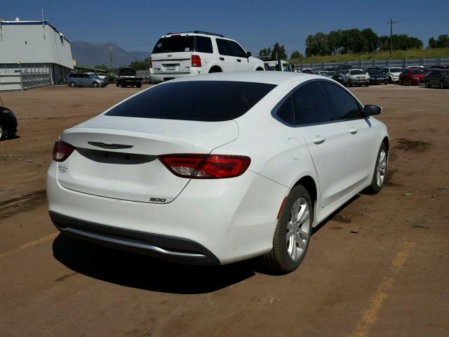 1C3CCCAB3FN502068 - 2015 CHRYSLER 200 LIMITE WHITE photo 4