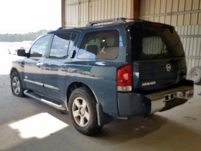 5N1AA08A27N709147 - 2007 NISSAN ARMADA SE GREEN photo 3