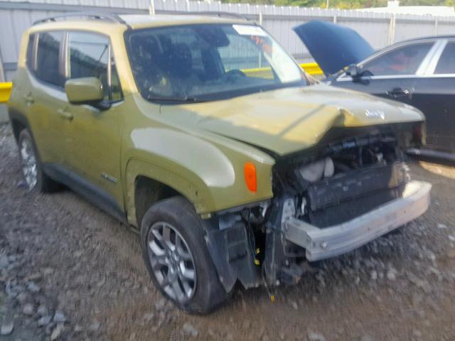 ZACCJBBT0FPB66103 - 2015 JEEP RENEGADE L GREEN photo 1