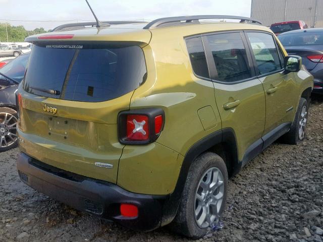 ZACCJBBT0FPB66103 - 2015 JEEP RENEGADE L GREEN photo 4