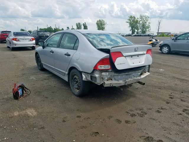 2HGFA15229H009641 - 2009 HONDA CIVIC DX SILVER photo 3