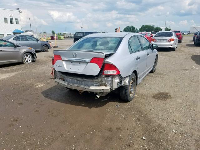 2HGFA15229H009641 - 2009 HONDA CIVIC DX SILVER photo 4