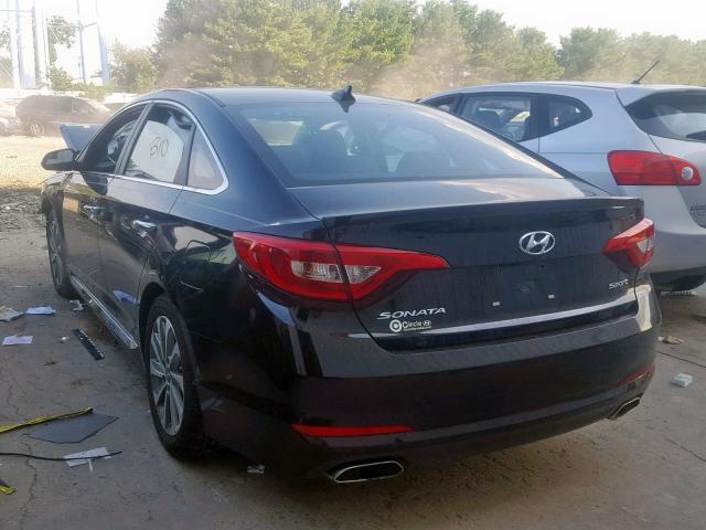 5NPE34AF1HH563371 - 2017 HYUNDAI SONATA SPO BLACK photo 3