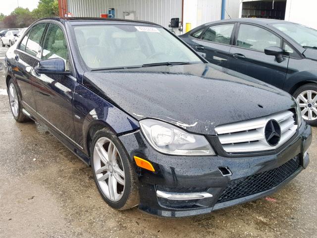 WDDGF4HB4CR219558 - 2012 MERCEDES-BENZ C 250 BLUE photo 1