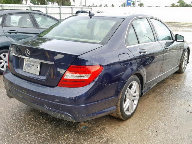 WDDGF4HB4CR219558 - 2012 MERCEDES-BENZ C 250 BLUE photo 4