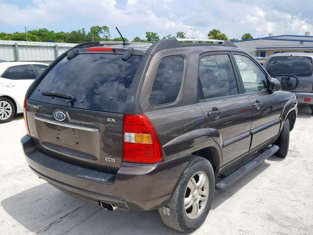 KNDJF723777366185 - 2007 KIA SPORTAGE E BROWN photo 4