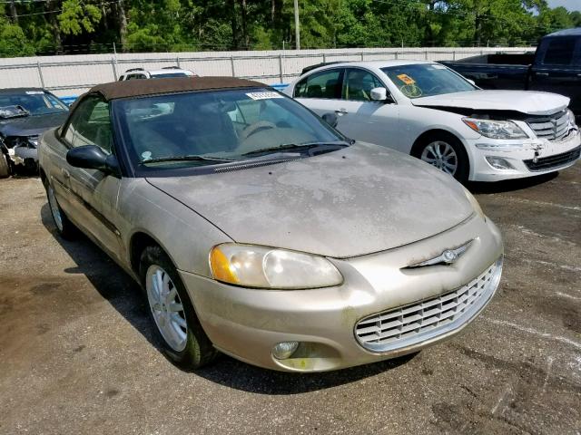 1C3EL55R22N172218 - 2002 CHRYSLER SEBRING LX GOLD photo 1