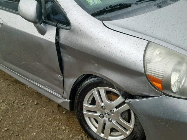JHMGD38687S037095 - 2007 HONDA FIT S 灰色 照片 9