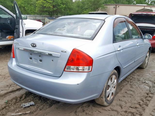 KNAFE122785513323 - 2008 KIA SPECTRA EX BLUE photo 4