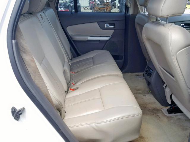 2FMDK4JC6BBB25092 - 2011 FORD EDGE SEL WHITE photo 6