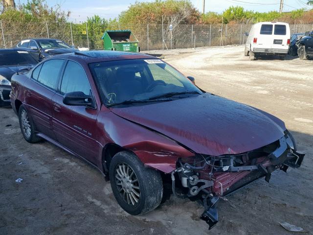 1G2NF52T2YM765521 - 2000 PONTIAC GRAND AM S MAROON photo 1