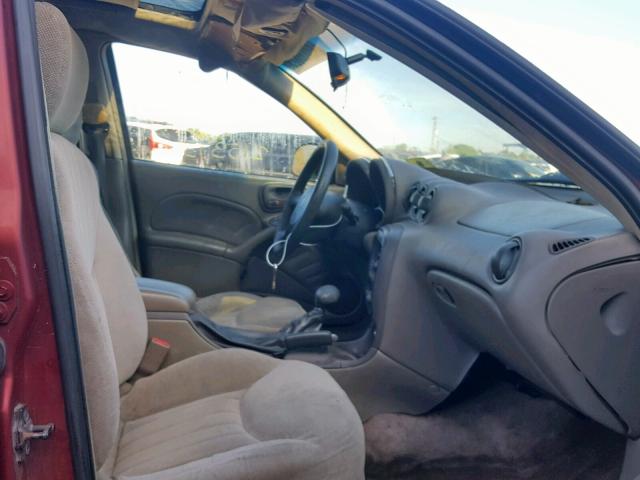 1G2NF52T2YM765521 - 2000 PONTIAC GRAND AM S MAROON photo 5