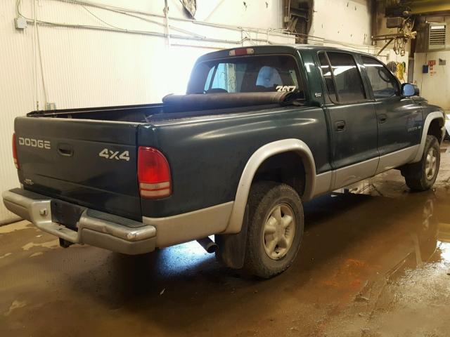 1B7GG2AZ01S161490 - 2001 DODGE DAKOTA QUA GREEN photo 4