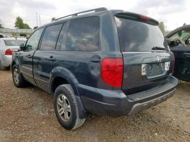 2HKYF18404H513353 - 2004 HONDA PILOT EX GRAY photo 3