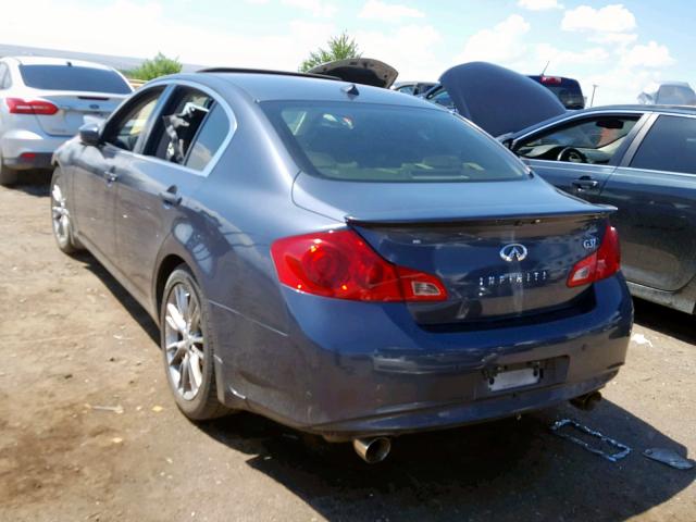 JN1CV6APXCM621548 - 2012 INFINITI G37 BASE BLUE photo 3