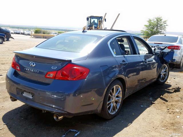 JN1CV6APXCM621548 - 2012 INFINITI G37 BASE BLUE photo 4