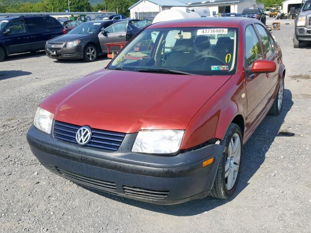 3VWSD29M5YM161691 - 2000 VOLKSWAGEN JETTA GLS RED photo 2