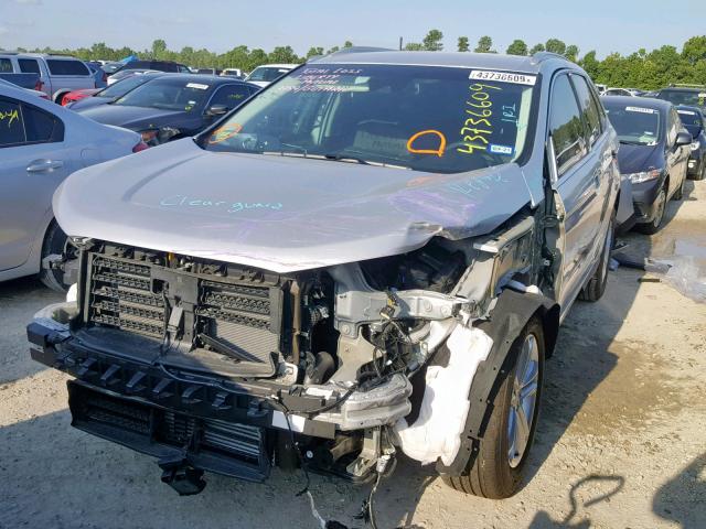 2FMPK3J92KBB75547 - 2019 FORD EDGE SEL SILVER photo 2