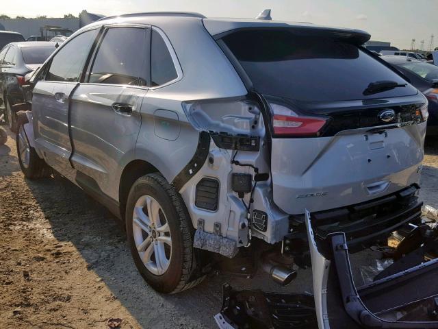 2FMPK3J92KBB75547 - 2019 FORD EDGE SEL SILVER photo 3