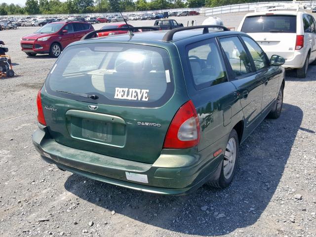 KLAJB82Z6YK488158 - 2000 DAEWOO NUBIRA CDX GREEN photo 4