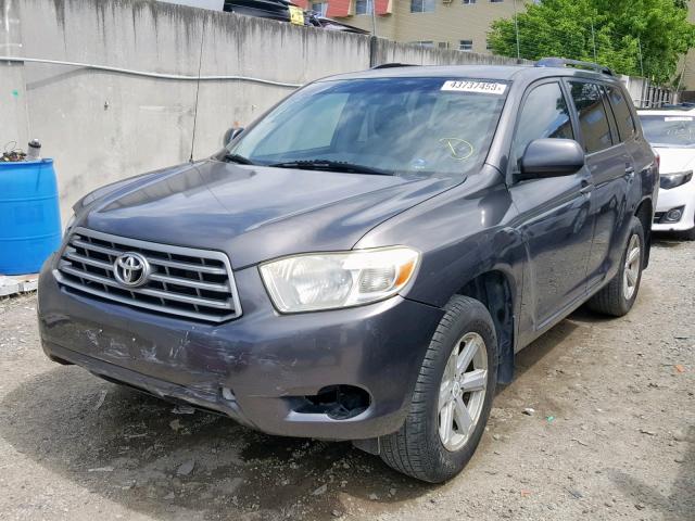 JTEDA41A392007938 - 2009 TOYOTA HIGHLANDER GRAY photo 2