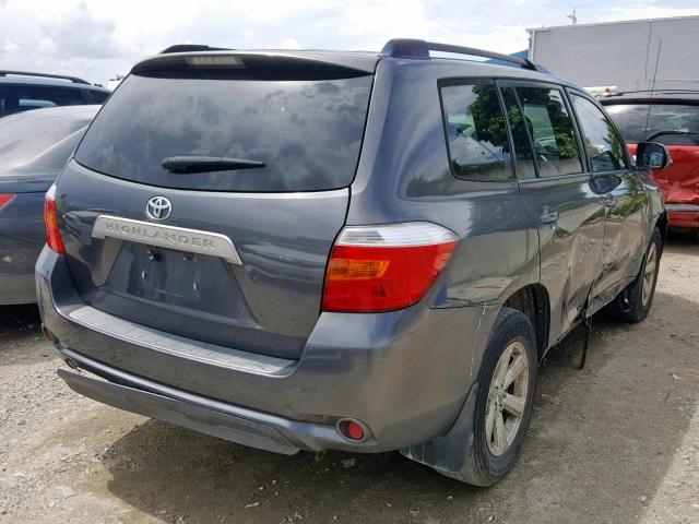 JTEDA41A392007938 - 2009 TOYOTA HIGHLANDER GRAY photo 4