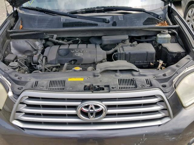 JTEDA41A392007938 - 2009 TOYOTA HIGHLANDER GRAY photo 7