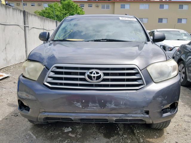 JTEDA41A392007938 - 2009 TOYOTA HIGHLANDER GRAY photo 9