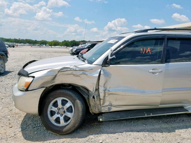 JTEGP21A850081099 - 2005 TOYOTA HIGHLANDER SILVER photo 9