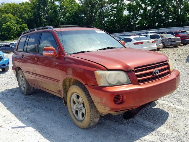 JTEGD21A630061875 - 2003 TOYOTA HIGHLANDER RED photo 1