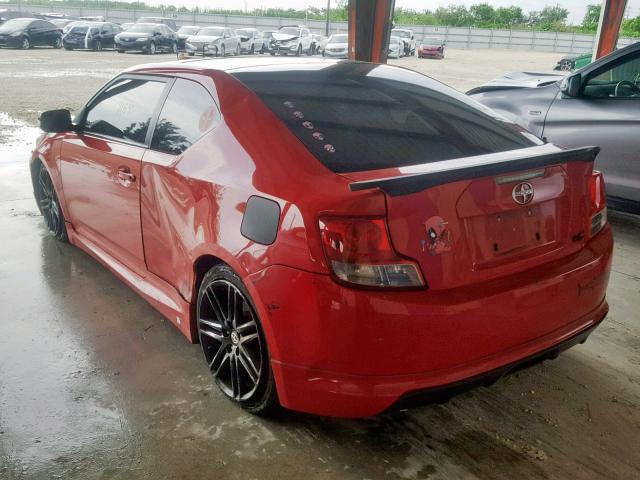 JTKJF5C78D3055883 - 2013 TOYOTA SCION TC წითელი ფოტო 3