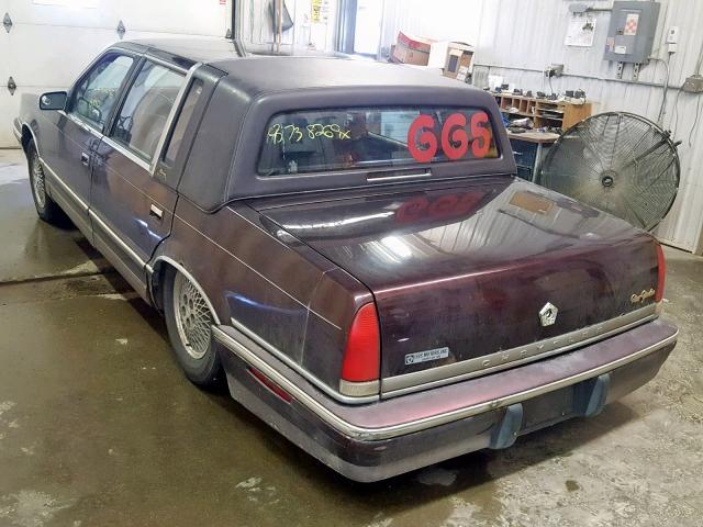 1C3XV66L1ND792927 - 1992 CHRYSLER NEW YORKER MAROON photo 3