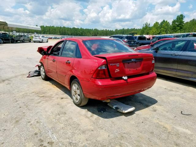 1FAFP34N97W109695 - 2007 FORD FOCUS ZX4 RED photo 3