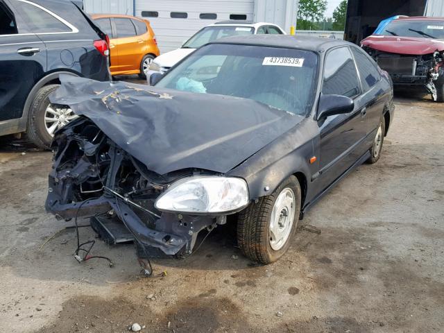 1HGEJ6127VL004950 - 1997 HONDA CIVIC DX BLACK photo 2