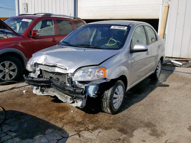 KL1TD5DE1BB234697 - 2011 CHEVROLET AVEO LS SILVER photo 2