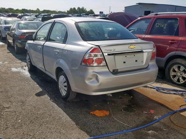 KL1TD5DE1BB234697 - 2011 CHEVROLET AVEO LS SILVER photo 3