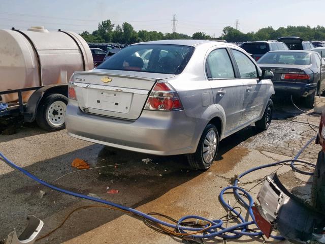 KL1TD5DE1BB234697 - 2011 CHEVROLET AVEO LS SILVER photo 4