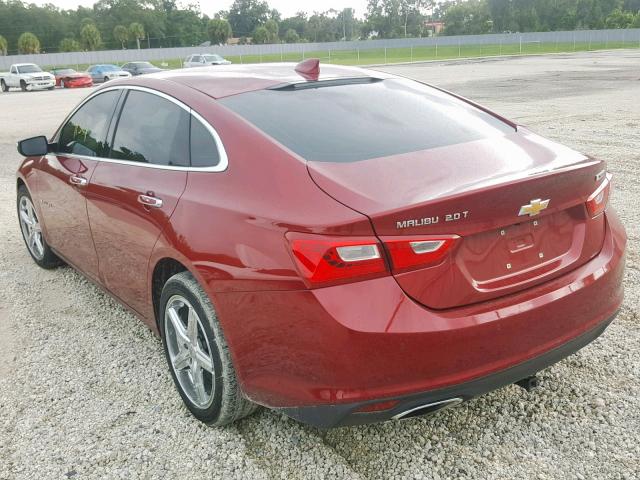 1G1ZE5SX7JF119073 - 2018 CHEVROLET MALIBU PRE RED photo 3