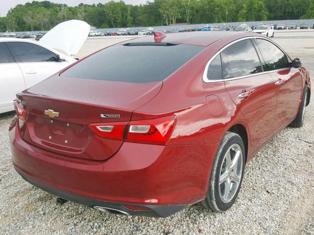 1G1ZE5SX7JF119073 - 2018 CHEVROLET MALIBU PRE RED photo 4