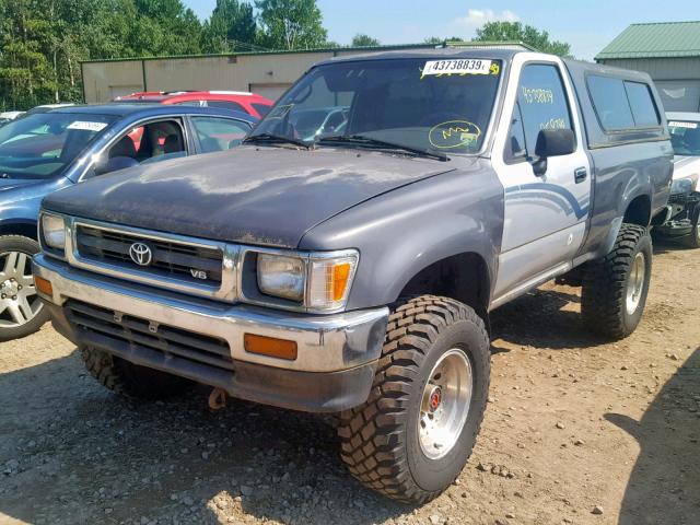 4TAVN01D3PZ116819 - 1993 TOYOTA PICKUP 1/2 GRAY photo 2