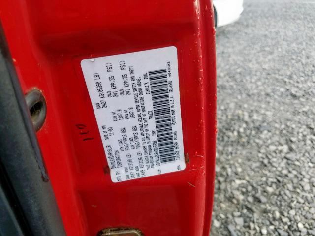 1D7GL12K84S615390 - 2004 DODGE DAKOTA SXT RED photo 10