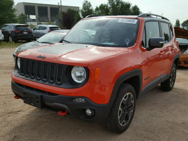 ZACCJBCB6HPE72681 - 2017 JEEP RENEGADE T ORANGE photo 2