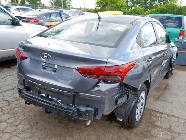 3KPC24A30KE057736 - 2019 HYUNDAI ACCENT SE GRAY photo 4