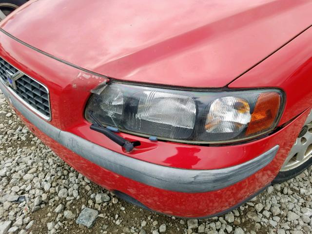 YV1RS61R012036689 - 2001 VOLVO S60 RED photo 9