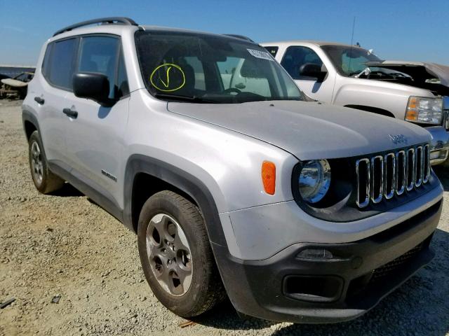 ZACCJAAB8HPF59303 - 2017 JEEP RENEGADE S SILVER photo 1